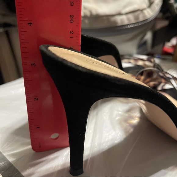 Gianvito Rossi Leopard Print Heel Sandals Suede Open Toe Womens Size 38.5 ITALY - Picture 11 of 11